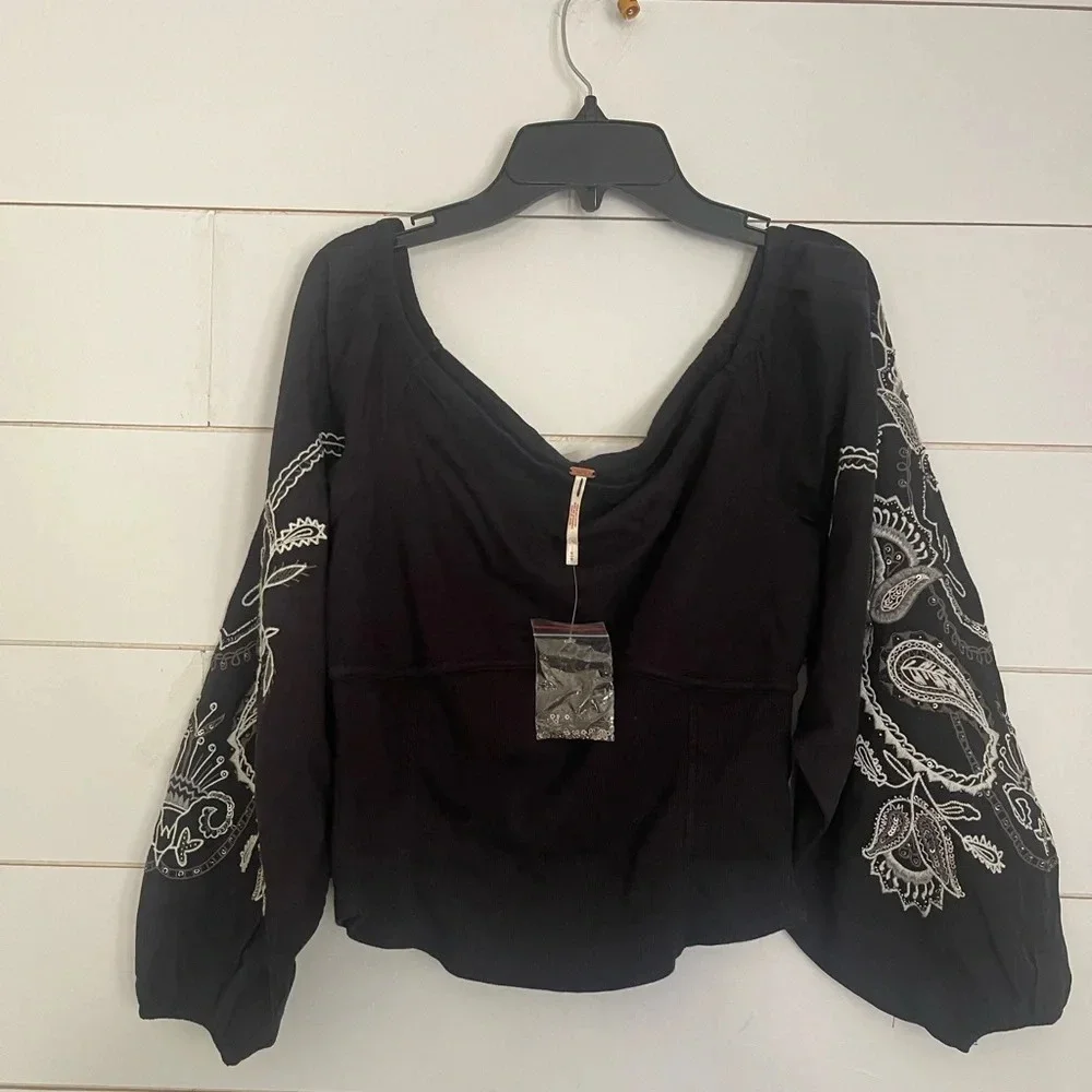 Free People Layla Off-The-Shoulder Top NWOT